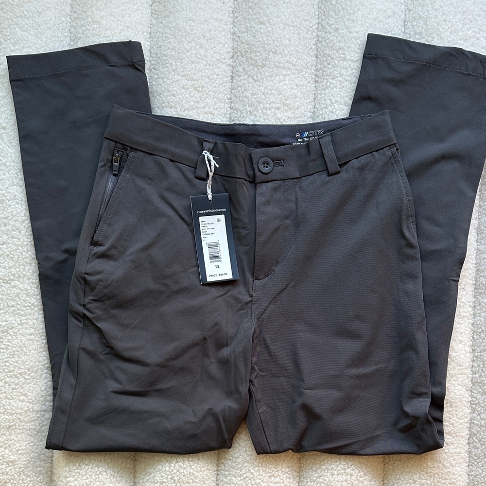 Vineyard Vines Boys On the Go Grey Pants